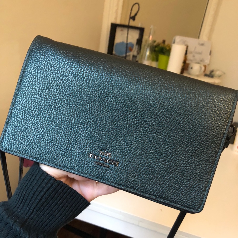 Coach Hayden clutch and Rexy charm